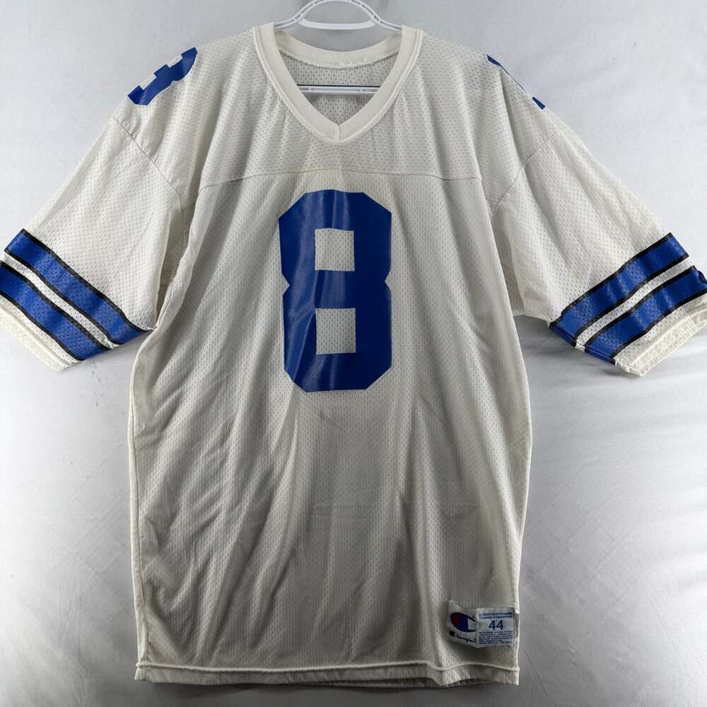 1635 Champion Dallas Cowboys Troy Aikman Size 44 Jersey White